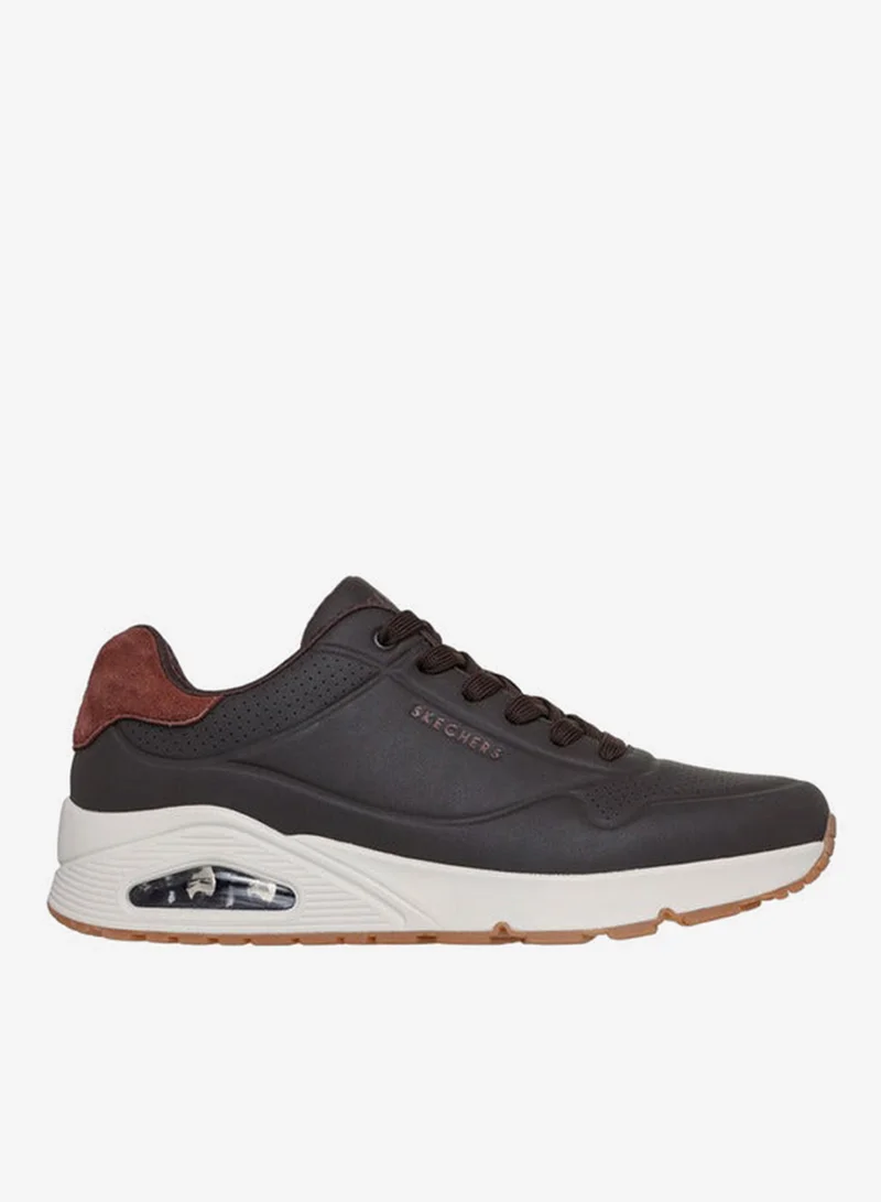 SKECHERS BROWN Men Uno Lace-Up Ankle Sneakers for Men | Best Price UAE
